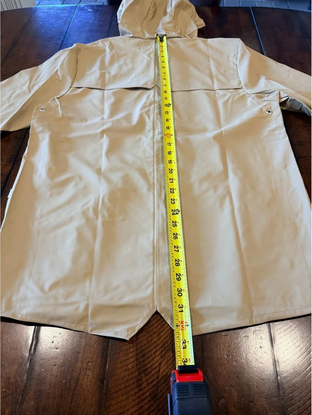 RAINS Jacket W3 Sand Waterproof Hooded Rain Jacket Unisex Large NWT